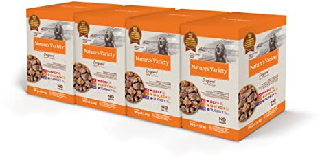 Nature's Variety Original No Grain - Multipack de patés para Perros Adultos - 4 Multipacks de 4 x 300 g - Total 4,8 kg