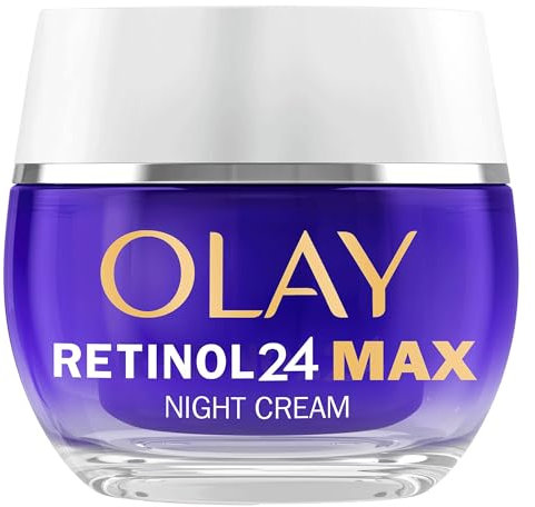 Olay Retinol 24 MAX* Crema de Noche Hidratante Facial, Cuidado de la Piel con Vitamina E Antioxidante, +40%* Glicerina. Cuidado de la Piel Well-aging de Noche: Suaviza, Renueva e Hidrata, 50 ml