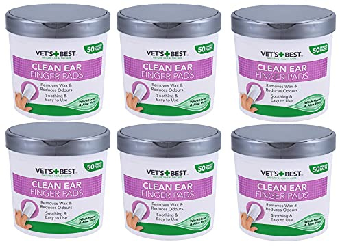 AB Tools 300PK Dog Pet Ear Cleaning Finger Pads Wipes Removes Wax Dog Hygiene