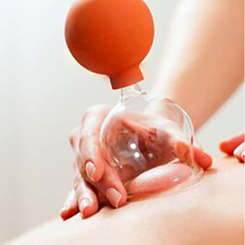 FOOJO Schröpfgläser für das Gesicht, 5 Größen, Cellulite-Entferner, Vakuum-Saug-Massagebecher zur Schmerzlinderung, Feuchtigkeitsableitung, Schönheitspflege, Akupunkturpunkt-Stimulation (6,5 x 13 cm)