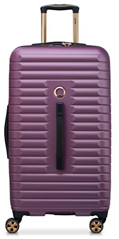 DELSEY PARIS Cruise 3.0 Hardside Expandable Luggage with Spinner Wheels, Plum, Checked 26 Inch, Cruise 3.0 Hardside Expandable Luggage with Spinner Wheels