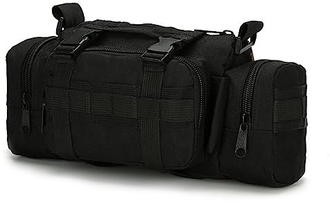 ACEXIER Sac Banane Tactique Militaire tempête Ceinture Banane Molle Sling Armée Sac bandoulière Port Quotidien Camera Guidon Range Sacs, Typhone bron (Black)