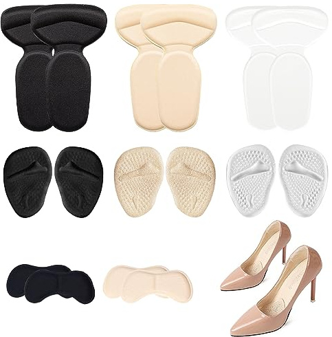 LUBOXIN 8 Paar Vorfußpolster Fersenkissen Ballenpolster High Heels Einlagen | Vorderfußpolster Anti-Rutsch Geleinlagen High Heels für Frauen, Einlagen Sandalen, Antislip Geleinlagen für Schmerzlinderung