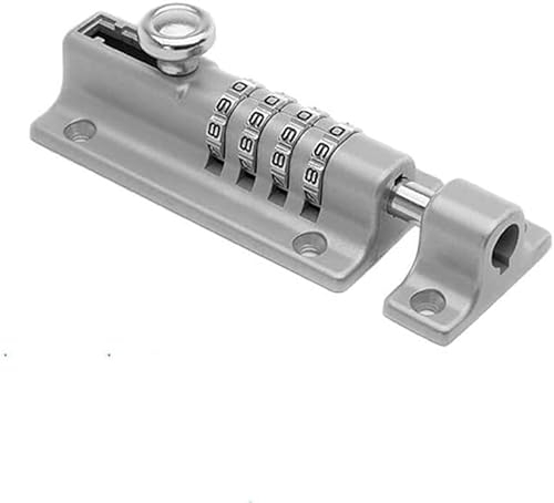 EFARMA Gepäckschlösser, Codeschloss, 4-stellig, Stellen Sie Ihre eigene Kombination EIN, verschiebbarer Zylinderriegel, Riegelverriegelung for Dachluke (schwarz) (Color : Bianco)