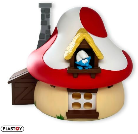 Plastoy Die Schlümpfe Sparschwein Pilzhaus - PVC - 15 cm