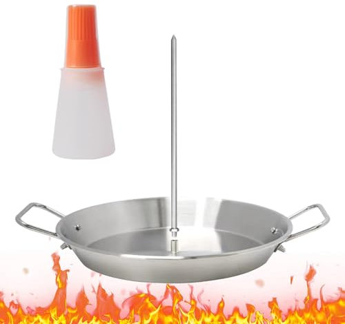 Spiedo verticale in acciaio inox, supporto per spiedini da forno Al Pastor, supporto verticale per spiedini da forno, spiedini brasiliani, spiedini con 3 punte rimovibili