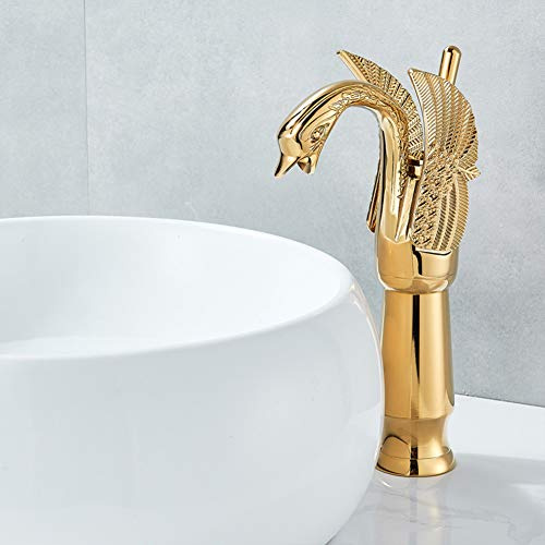 Wasserhahn Bad Gold Antik Stil - Messing Einhebelmischer waschtischarmaturen Hoch