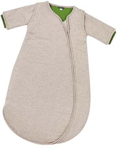Gesslein Baby Schlafsack Bubou, Ganzjahres-Schlafsack mit Temperaturregulierung (optimale Passform, langer Reißverschluss, 90), beige