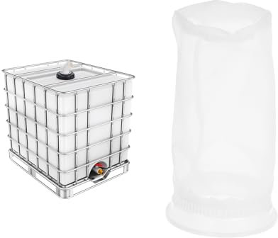 PATIKIL 4 IBC Lid Filter 210mm Long Washable Nylon Fine Mesh Filter IBC Tank Container Accessories for Rainwater Tank Rain Tank Ton Barrel Cover