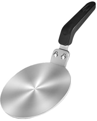 Induction Adapter Plate - Stainless Steel Hot Heat Diffuser Plate | Induction Plate With Handle | Induction Hob Converter Plate For Electric Glass Cooktop Hob