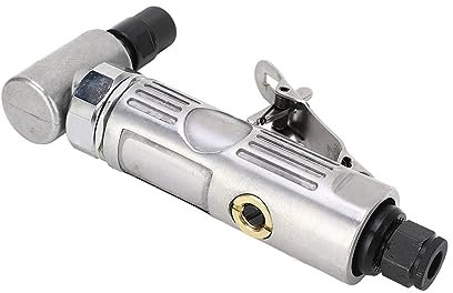 STRAFBRG Juego de molienda neumática, Amoladora de Aire de ángulo Recto, Motor de 0,3 HP, Mandril de 1/4, 1/8, Velocidad Ajustable, Amoladora de Aire de 90 Grados,Alto Rendimiento De Seguridad