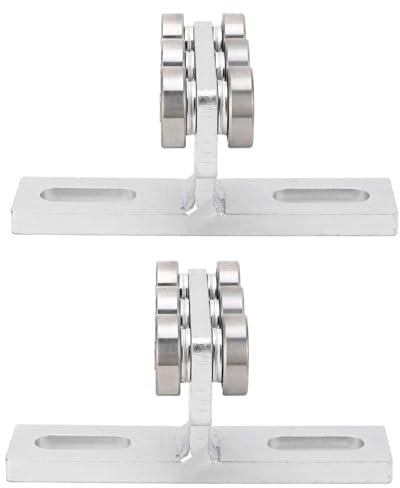 Baxnore Conjunto de carro de 6 ruedas, 2 piezas, rodillo de instalación de polipasto eléctrico de 255 kg, rodillo de carro de instalación de polipasto resistente a impactos para