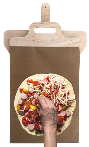 Generisch Sliding Pizza Peel - Pala Pizza Scorrevole | 11,8 X 15,74 pollici Pala Pizza in legno con manico | Pala antiaderente Pizza Scorrevole, perfetta per cuocere il pane fatto in casa