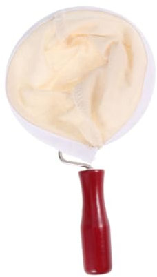 DECHOUS 100mm Filter Bag Wooden Handle Flannel Press Cloth for Pour-Over Coffee Filter