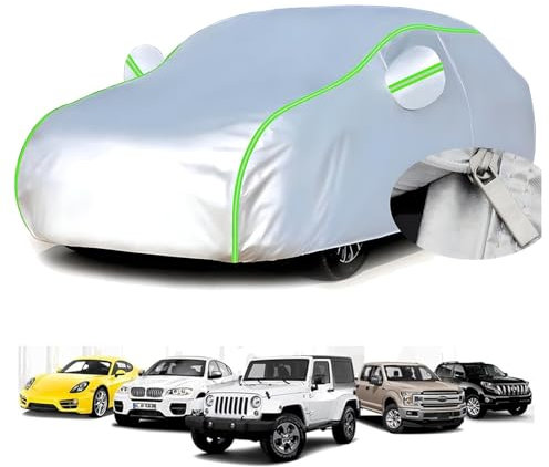 Autoabdeckung Vollgarage für Audi A3 Limousine 8V 2016-2020(445,8x179,6x141,6cm),Maßgefertigt, Wasserdicht, Schmutzabweisend, Mit Seitlichem Reißverschluss Und Langen Reflektorstreifen