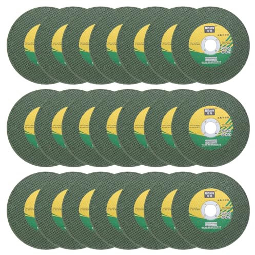 QUARKZMAN 25pcs Meules À Tronçonner 4-1/5 x 1/20 x 5/8 Ultra Mince Meule À Tronçonner Outil Rotatif Disques À Tronçonner Disque De Coupe Métal Général, Green