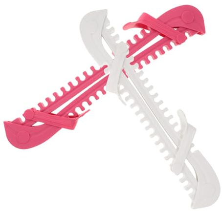 YARNOW 2paare Schlittschuhschoner Kufenabdeckungen Schutzfolien Für Eishockeykufen Wiederverwendbar Platzsparend Mit Individuell Anpassbarer Schnalle rutschfeste Unterseite