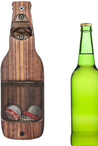 Apribottiglie da parete | Apribottiglie da parete con acchiappasogni, gadget da cucina vintage salvaspazio per bar, caffetterie e armadietti