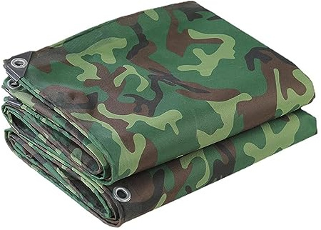 Heavy Duty Waterproof Camouflage Tarpaulin Cover 2x for Furniture & Caravan Protection - Ideal for Camping with Reinforced Metal Eyelets for Ultimate Durability