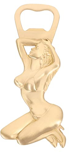 BIUDECO Ouvre Bouteille Vintage Laiton Design Femme Rétro Manuel et Confortable pour et Maison Cadeau Fête des Pères