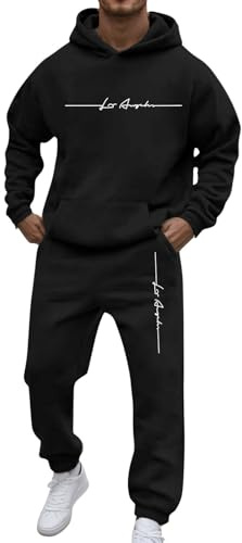 Trainingsanzüge Herren Jogginganzug Gradientenfarbe 2 Teilig Hip Hop Y2K Tracksuit Hoodies + Jogginghosen Männer Freizeitanzüge Kapuzenpullover Casual Bequeme Sportanzug