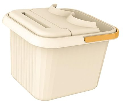 Ysyqkn Foot Soaking Tub Vasca Pediluvio Massaggio Piedi Secchio Bacinella Design Spazioso E Compatto Materiale PP Adatta per Famiglia Appartamento Regalo, Quadrato con Coperchio