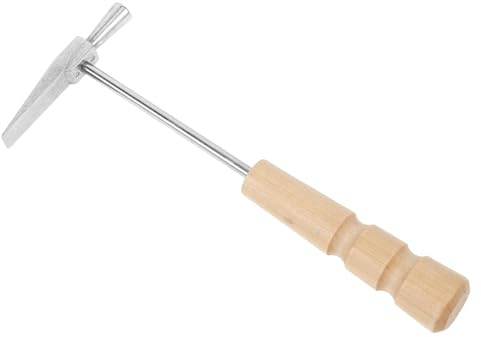Mikinona Kalimba Stimmhammer mit Langem Holzgriff Tragbarer und Präziser Daumenklavier Tuner Robustes Edelstahl Holzmaterial Kompakt für Musiker Unterwegs Geeignet für Professionelle und