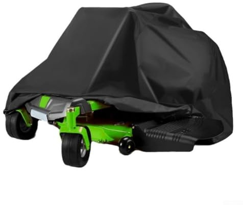 Honseadek Cubierta impermeable para cortacésped Oxford 210D, resistente, para tractor de jardín, con cierre de cordón, grande, 201 x 140 x 117 cm