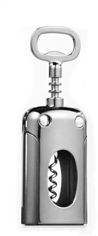 Décapsuleur en alliage de zinc rouge, décapsuleur solide et économe en main-d'œuvre, foret en alliage épais, ensemble de bar à vin portable élégant (gris pistolet/bronze rouge, amélioré)