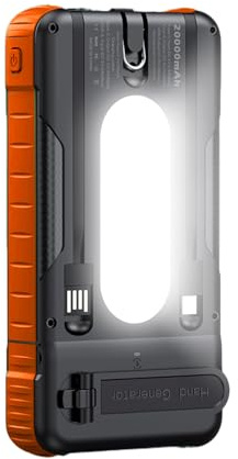 Batteria Portatile Con Pannello Solare - Batteria da 20000mAh per Sopravvivenza - Power Bank con Manovella e Energia Solare - per Fotocamera Tablet Escursionismo Viaggio Road Trip Zaino in Spalla Fest