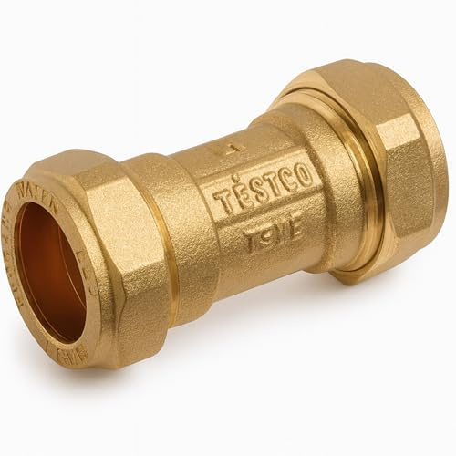 Westco WRAS Clapet anti-retour simple en laiton pour systèmes d'eau et plomberie 22 mm C x C DZR