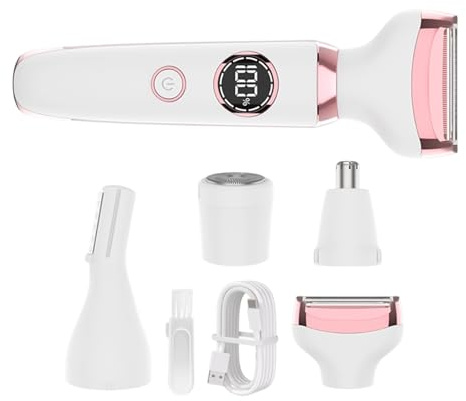 Rasuradoras Eléctricas Herramienta Portátil con Cabezales Extraíbles para | Depiladora de Bikini Femenina para el Rostro, Cuerpo, Piernas y Zona Bikini Femenina