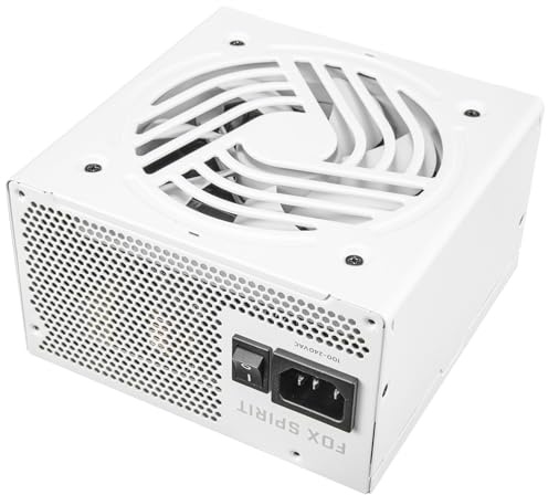 Fox Spirit HG 850 White - Alimentation PC 80PLUS Gold 850W - 100% modulaire - ATX 3.1 - Câble PCIe 5.1 / 12V-2x6 - JP Cap condensateur Primaire Japonais - Format ATX/EPS - Câbles Blancs