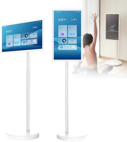 Televisor portátil de pantalla táctil inteligente de 1080P, pantalla IPS FHD de 21.5 pulgadas, altavoces duales, batería de larga duración de hasta 6 horas, frecuencia de actualización de 60 Hz