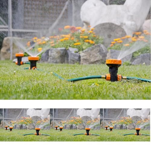 JOCCA - Sistema de Riego Portátil 3 Aspersores, 3 Mangueras/hasta 30 m2/ 5 Difusores de Agua/Cuida tu Jardín (Paquete de 4)