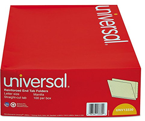 Universal Manila Ordner, Letter, 100/Box Regal verstärkt (13330)