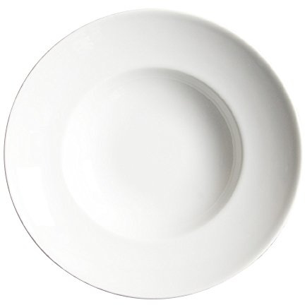 Saturnia Fine Porcelain 4001238 — Set di 1 piatti fondi, in porcellana, lavabili in lavastoviglie, diametro 23 cm, colore: bianco