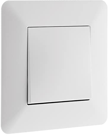 Artezo - Interruttore a Deviatore 10A Max - Installazione Incassata Compatibile con Scatola da Incasso - Design Moderno con Regolazione Millimetrica - Bianco - 86x86mm