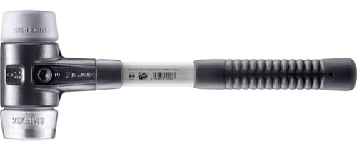 SIMPLEX-Schonhammer, TPE-mid/Weichmetall; mit verstärktem Tempergussgehäuse und Fiberglasstiel | D=60 mm | 3739.060