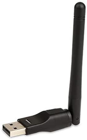 J&J Wifi - Ralink RT5370 - OEM-WiFi-Dongle-Mini-Receiver mit externer Antenne, wireless, mit USB-Anschluss, langer Reichweite, 150 Mbps, für Skybox / Decoder / Zgemma / Sunray / Dreambox