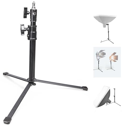 Fotografia Retroilluminazione da pavimento Stand Studio 23,6 cm Professionale Studio Illuminazione Stand Base Supporto Treppiede Lampada Stand per Fotografie Video Fotografia Softbox
