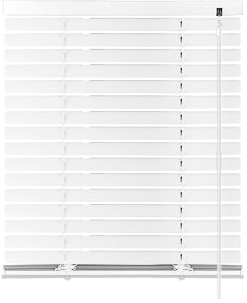 S SIENOC Aluminium Jalousie Weiß B60xH130cm Venetian Blinds Jalousie ohne Bohren inkl. Klemmclips
