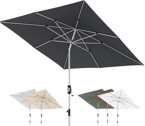 Knirps Automatic Sonnenschirm 240x240cm I innovativer UV-Schutz mit automatischem Öffnen & Schließen I stabiler Gartenschirm I Terrassenschirm kompakt I große Schirmfläche