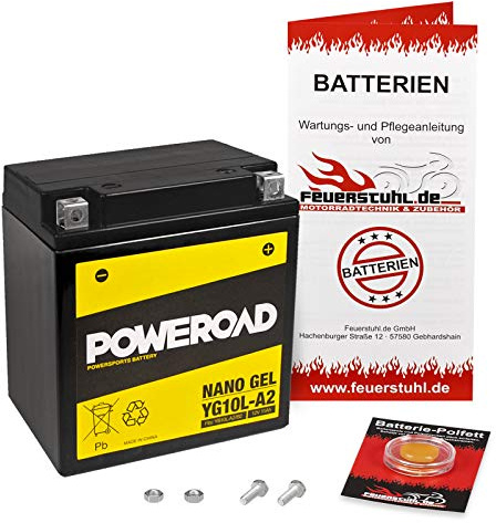 Gel-Batterie für Kawasaki Z 650 F, 1981-1982 (KZ650F) wartungsfrei, einbaufertig, startklar, inkl. 7,50€ Pfand | Gel, einbaufertig, startklar, auslaufsicher, von Poweroad, inkl. 7,50€ Batteriepfand