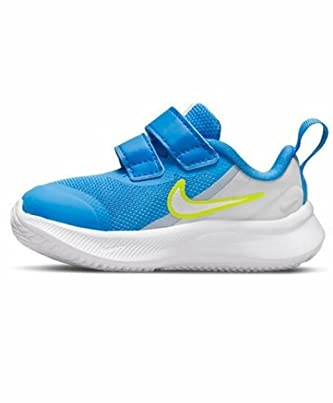 Nike Baskets Bleu/Jaune BÃbà Garçon Star Runner 3 TDV, Zapatillas de Running, Multicolor, 22 EU