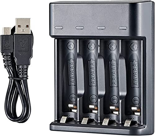 Cargador de batería de 4 Ranuras para baterías AA/AAA Cargador de batería de níquel - hidrógeno Cargador de batería USB versión Profesional