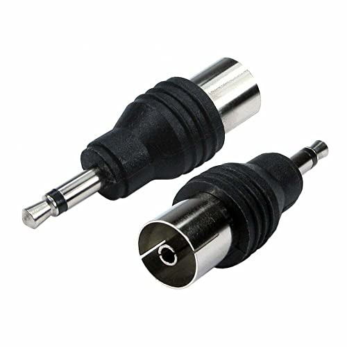 Mr. Gadget's Solutions® Adaptateur de prise mâle mono 3,5 mm vers prise coaxiale femelle – Connecteur coaxial d'antenne – TV portable et radio numérique DAB Bose