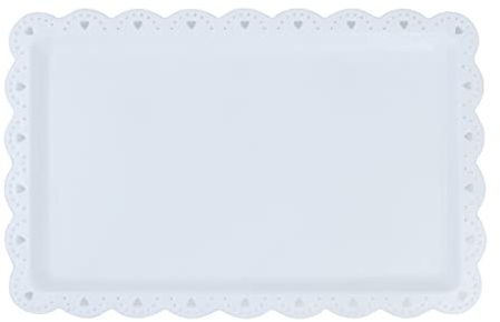 Rianpesn Service fête | Plateau Plat rectangulaire pour gâteau fête Facile à Nettoyer - Fournitures ménagères Assiette à Biscuits pour gâteaux Biscuits au Chocolat Desserts aux Fruits