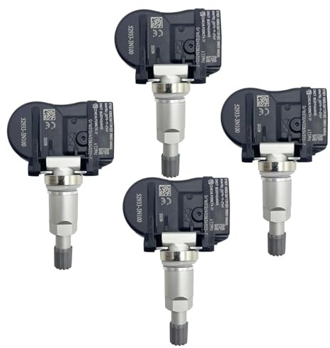 Cheriezing Pre-Programmed Tire Pressure Monitoring System Sensor Compatible with Select Hyundai Kia Models 2015-2022 Accent Genesis Sorento Rio 433MHz TPM Sensor (4 PCS)