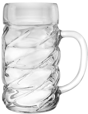 Stölzle Lausitz ölsejdel uppsättning av 6 diamanter av glas, färg: transparent, mått: 20 x 9,5 cm, innehåll: 1 L, 5010053